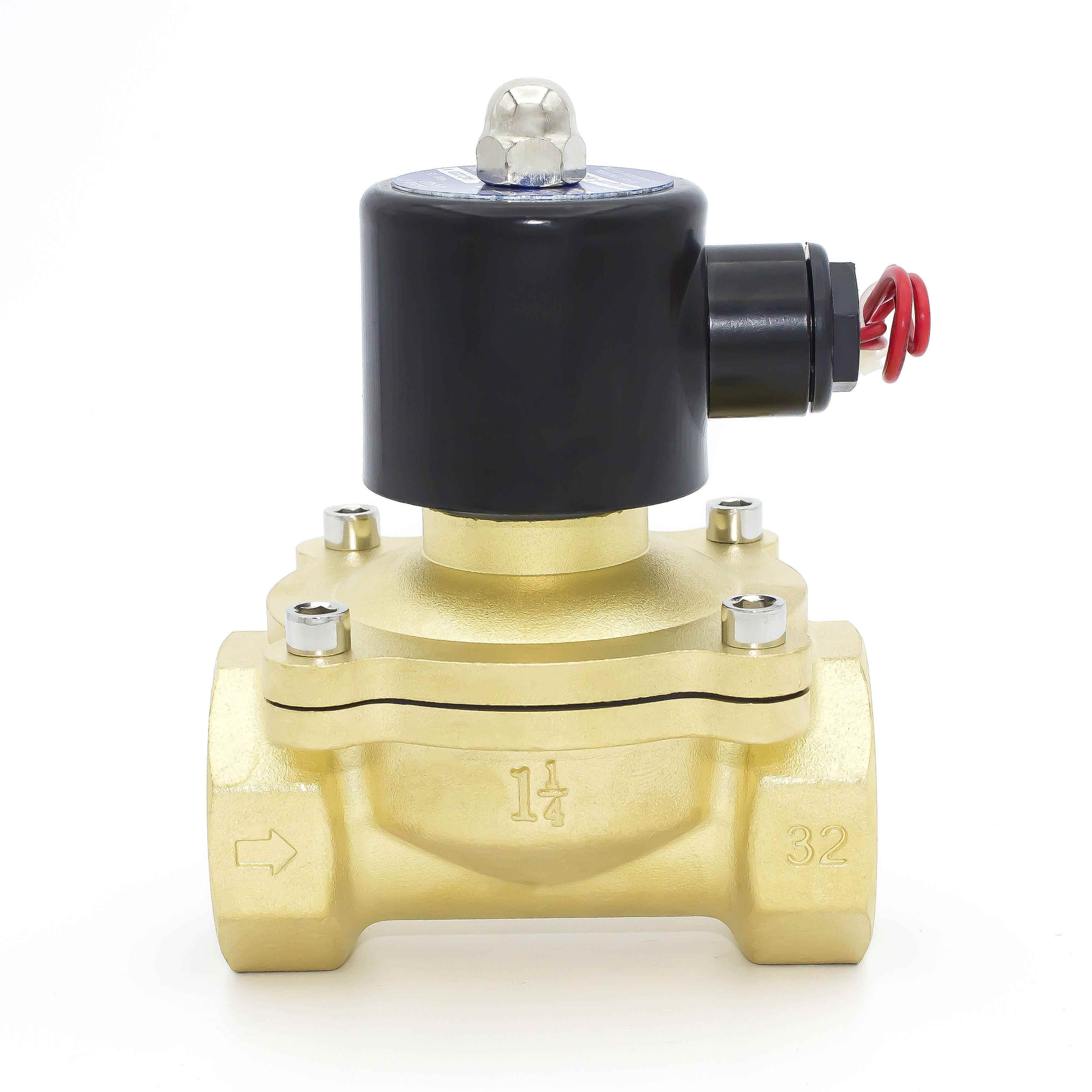 欣盛常闭电磁阀冷热水2W-320-32回水补水通电控制水阀体DN32