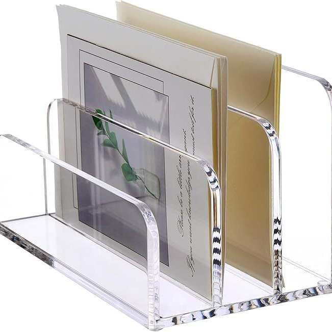 透明亚克力桌面文件收纳架电脑杂志办公用品收纳置物架