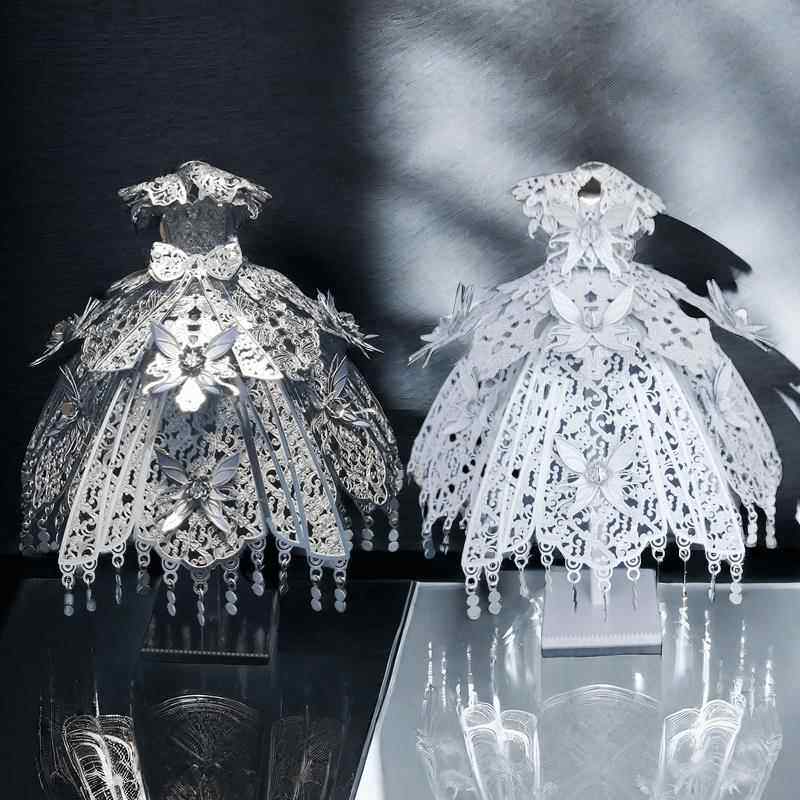 洛丽塔婚纱 3D立体拼图金属拼装手作模型手工玩具礼物摆件送闺蜜