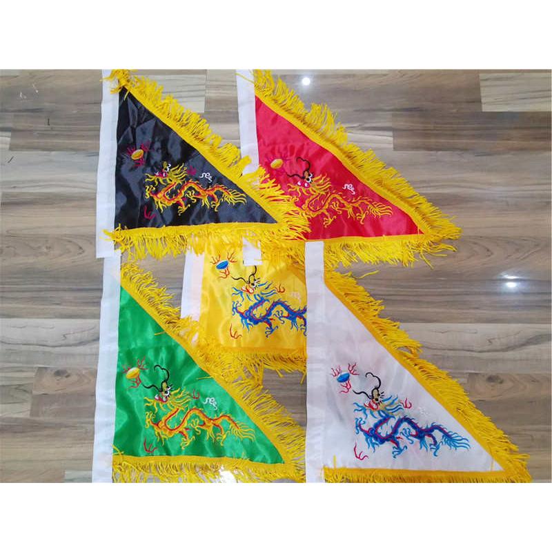 道令旗 五色旗 龙凤旗 刺绣五龙五凤旗 五色龙凤旗 五面旗
