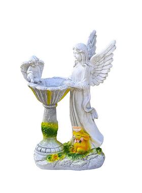 太阳能天使庭院灯树脂雕像花园户外树脂工艺品天使人物摆件