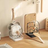 加厚四层锅盖砧板架厨房台面置物架案板菜板锅铲勺子沥水架放置器