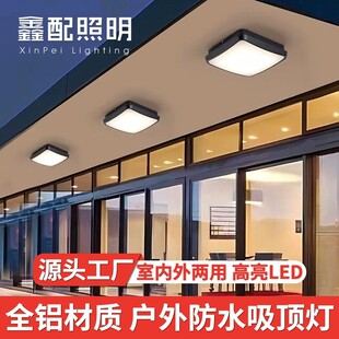 户外防水吸顶灯人体感应别墅阳台走廊楼梯民宿入户大门三防吸顶灯