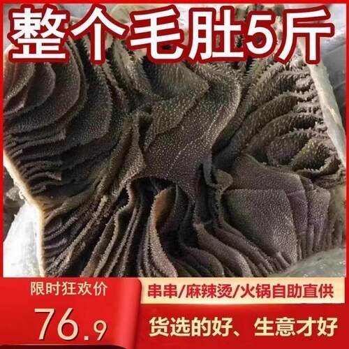 新鲜整个毛肚5斤装带底板大叶片冷吃牛百叶火锅食材牛肚专用
