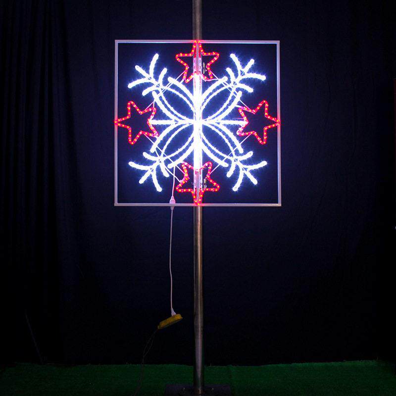 LED圣诞造型灯星星雪花图案灯节日户外亮化夜景节日氛围灯