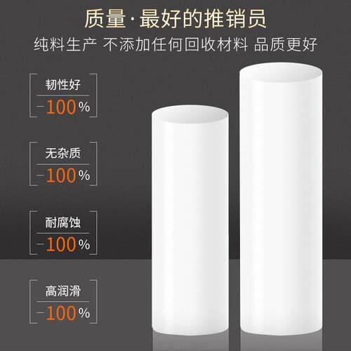 新款直销PTFE棒 聚四氟乙烯棒 塑料王棒 四氟棒 白色铁氟龙棒耐温
