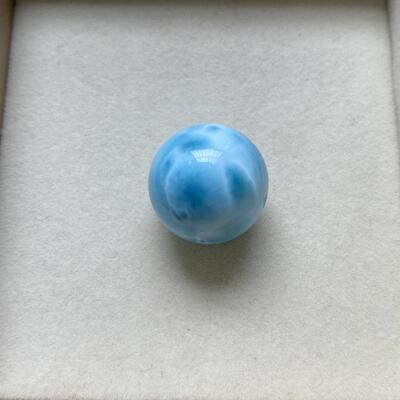 天然多米尼加海纹石单珠散珠配手链多宝手串锁骨链坠挂件规格21.1