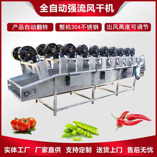 果蔬脱水沥水设备真空包装熟食风干线袋装休闲食品翻转风干机