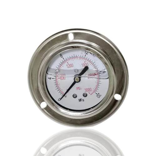 全钢耐震压力表不锈钢轴向带前边304埋入法兰YNBF60ZT20MPAG1/4