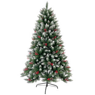 PVC圣诞树松果红果加密豪华阻燃家用圣诞节装饰品热销