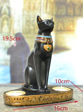正品古埃及贝斯特铺餐厅蜡烛台客厅饰摆设猫装神烛台房书办公室店