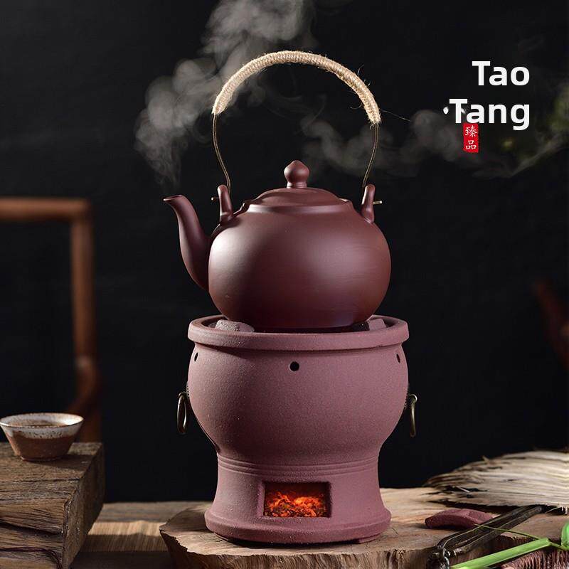 潮州烧炭茶炉陶土风炉红泥小火炉木炭炉烧水炉砂锅炉家用煮茶碳炉
