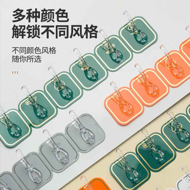 挂钩超强力承重粘胶新款免打孔厨房无痕粘钩门挂钩家用长条自粘钩图片