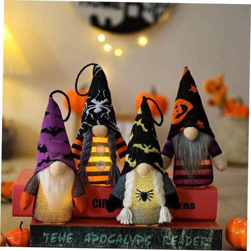 Halloween Rudolph with lamp pendant dwarf faceless doll Rudo