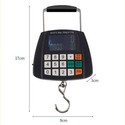 贝雅Beryl多功能便携手提秤50KG商用摆摊卖菜家用弹簧挂钩行李称