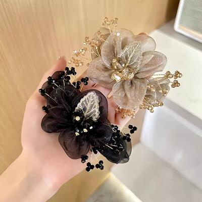 New trendy organza hair scrunchie with a high-end feel, perf