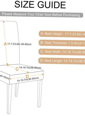 Geometry Dining Chair Cover Christmas Pattern Stretch Remova