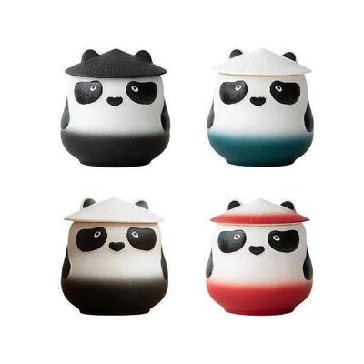 Tea Canister with Cover Multifunctional Ceramic Storage Jar