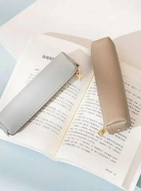 Pu Leather Large Capacity Pencil Bag Korean Stationery