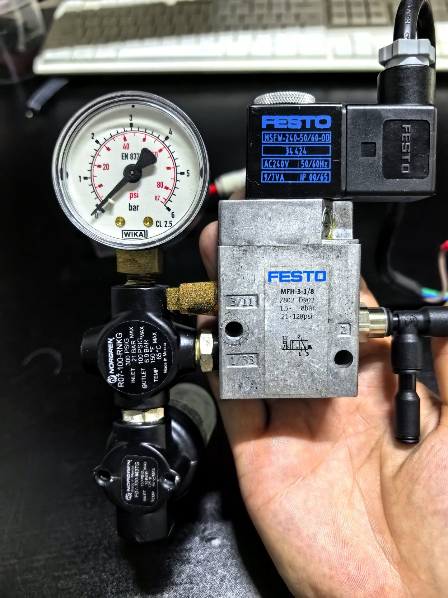 费斯托FESTO原装进口电磁阀MFH-3-1/8，7802，