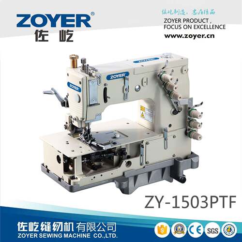 厂家出品ZY-1503PTF3针3链平台型包边厚料缝纫机链式多针机