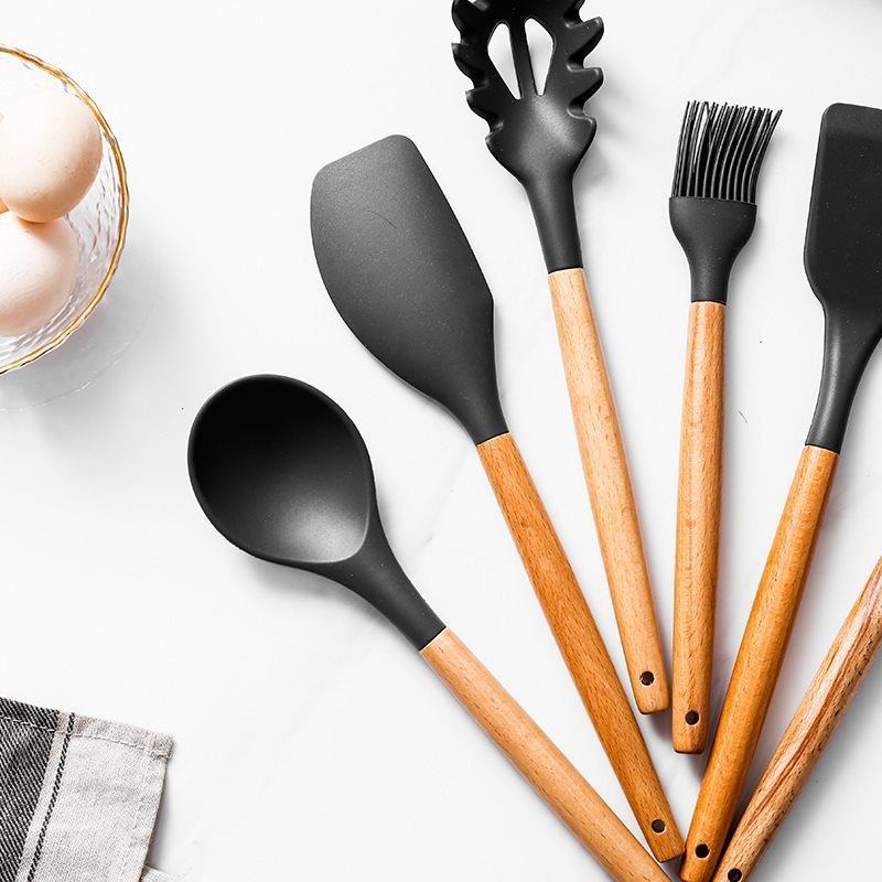 Silicone spatula cooking spoon set, non-stick spatula1