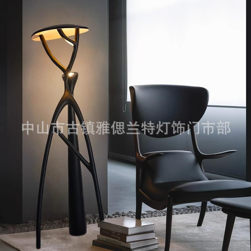 北欧风酒店大堂落地灯展厅商场别墅客厅创意设计树杈雕塑轻奢装饰