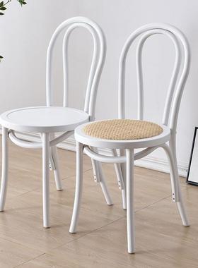 餐椅复用古实木XF-010椅子家中古藤编靠背椅餐房家具索厅耐特1书8