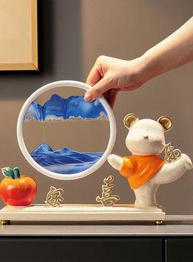 直销新款新中式年年有鱼摆件创意客厅酒柜玄关摆设工艺品网红礼品