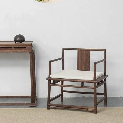 新款榆木圈椅家居茶客厅单人768扶手老喝椅帽实木靠背官椅加厚餐