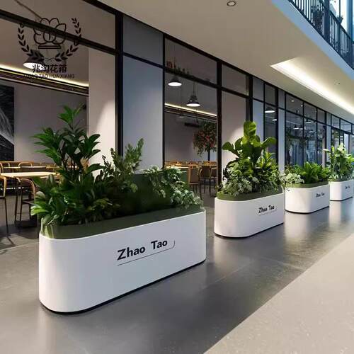 户外花箱组合售楼部外摆围栏市政广场不锈钢铁艺花坛花槽花架