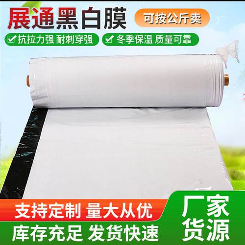 PE黑白膜温室大棚膜农用防水无滴膜双面黑银聚乙烯反光降温薄膜