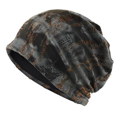 Y2K Graphic Beanie - Lightweight Breathable Black Cap with