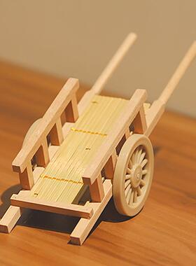 zakka木制微型微缩仿古农家院农具大排板车家具模型家居摆件装饰