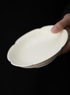 仿手工陶瓷承草壶木灰单层茶承古壶托创意花瓣养壶壶托垫盘干FIP