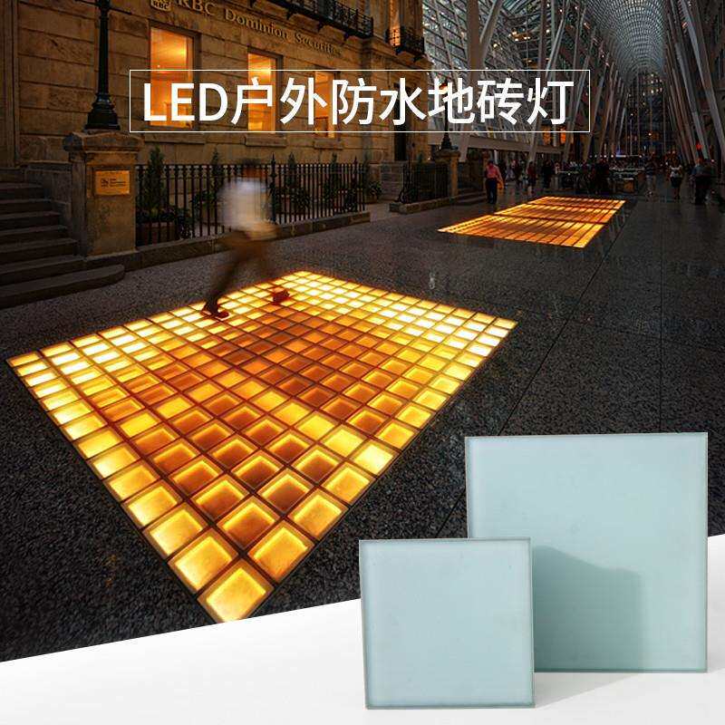 方形地埋灯led户外防水嵌入式庭院景观发光地板灯重力感应地砖灯