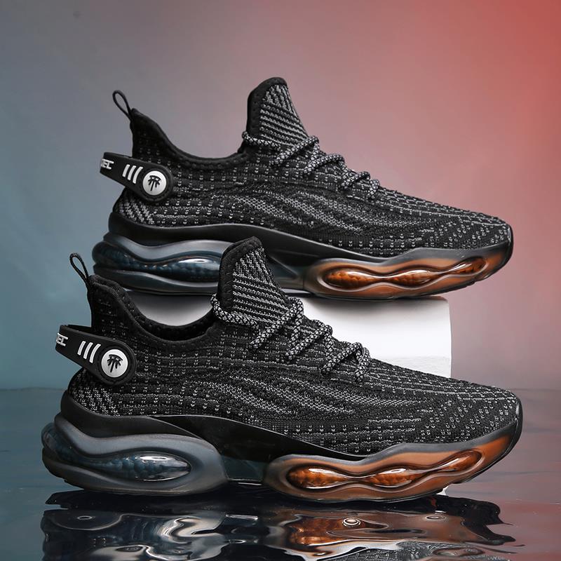 椰子男鞋2025新款夏季网面透气减震飞织运动鞋秋季百搭休闲老爹鞋