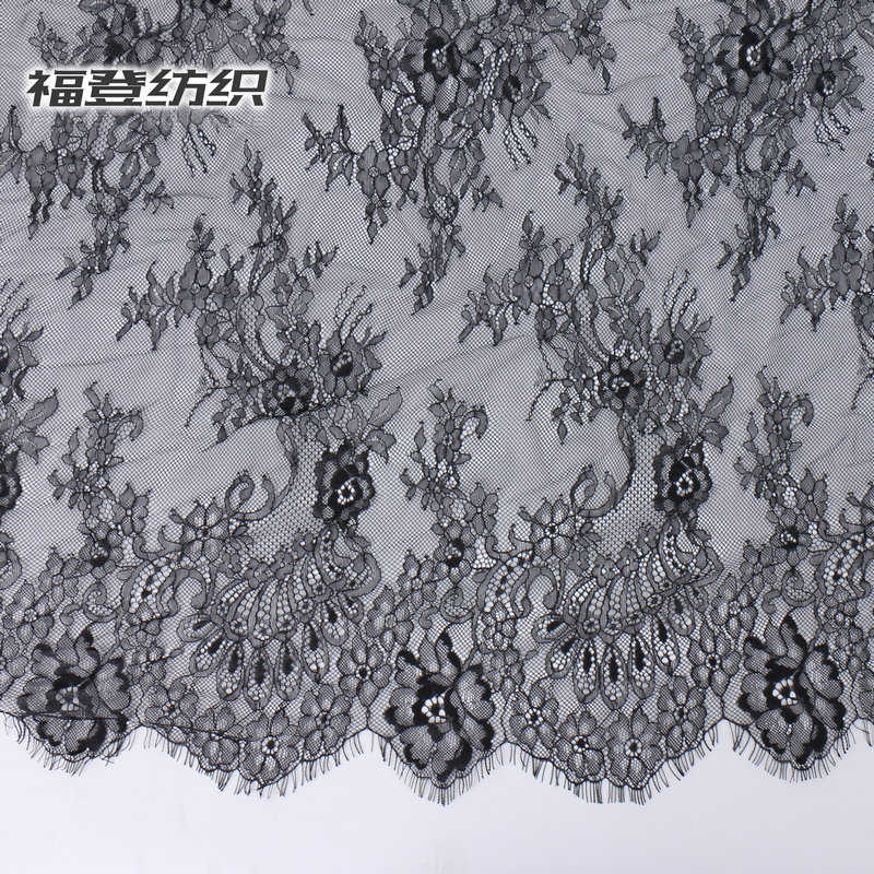 锦纶睫毛股ht5064线服装型蕾丝蕾丝布料蕾丝同花带布料面料镂空