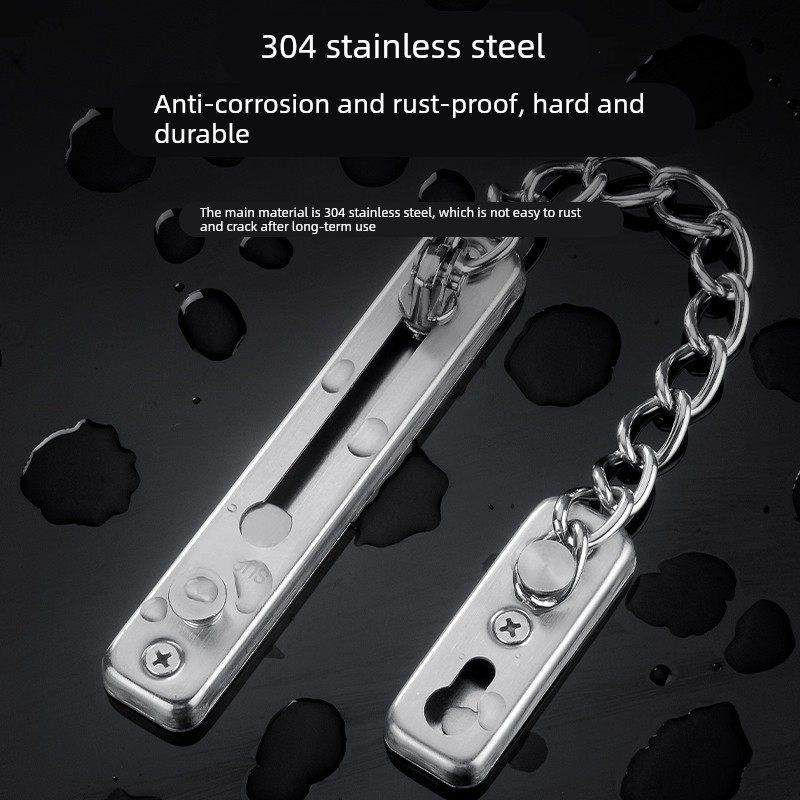 免打孔防盗炼门炼门闩加厚304不锈钢安全炼门栓插销防盗门扣炼锁,基础建材,明插销,淘宝优惠券,粉丝福利购,淘宝优惠卷