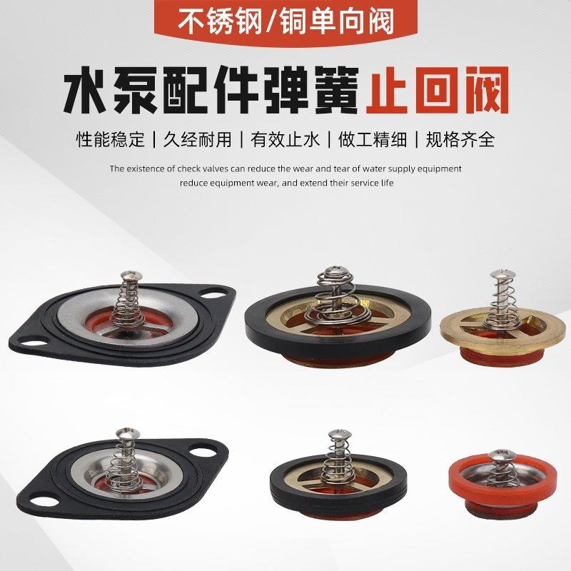 自吸增压泵铜止回阀水泵配件不锈钢止逆阀停止阀水阀弹簧阀逆止阀
