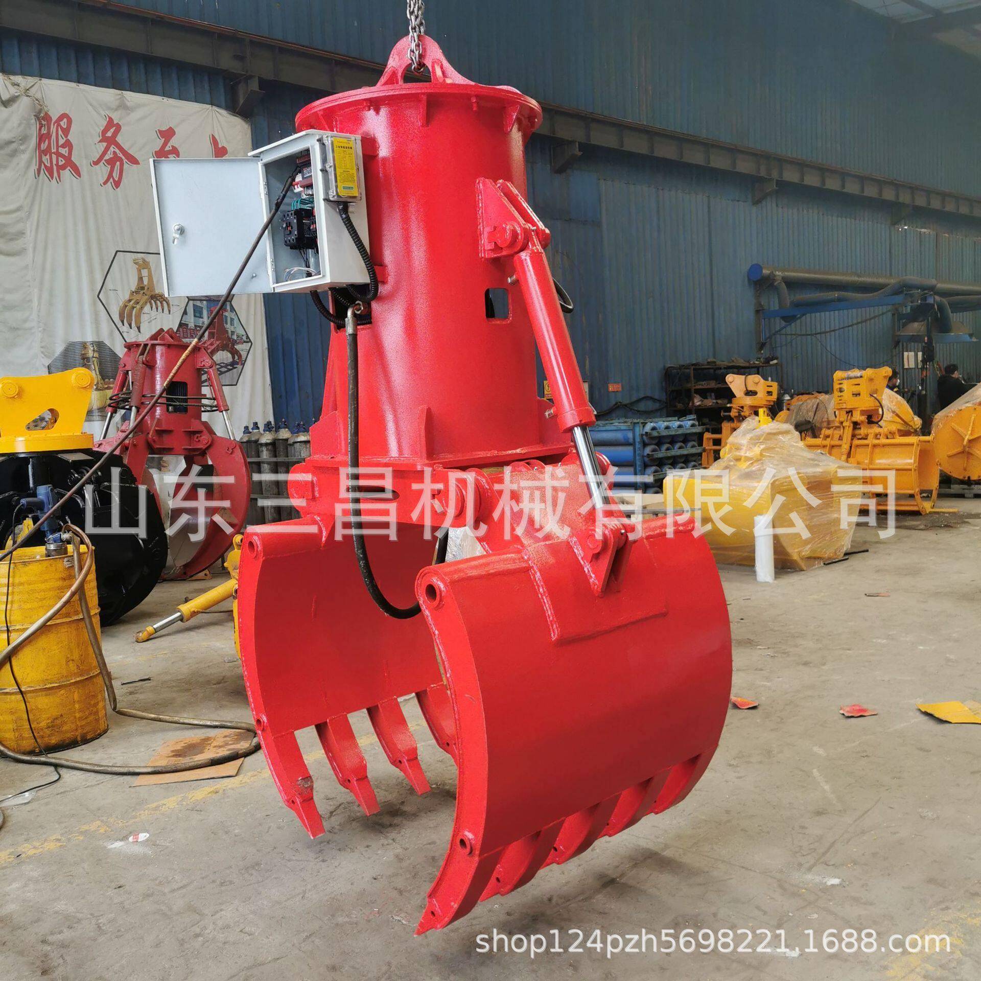 挖机异型制作5吨管抓厂家供应直径15-65CM管状下水管道抓具