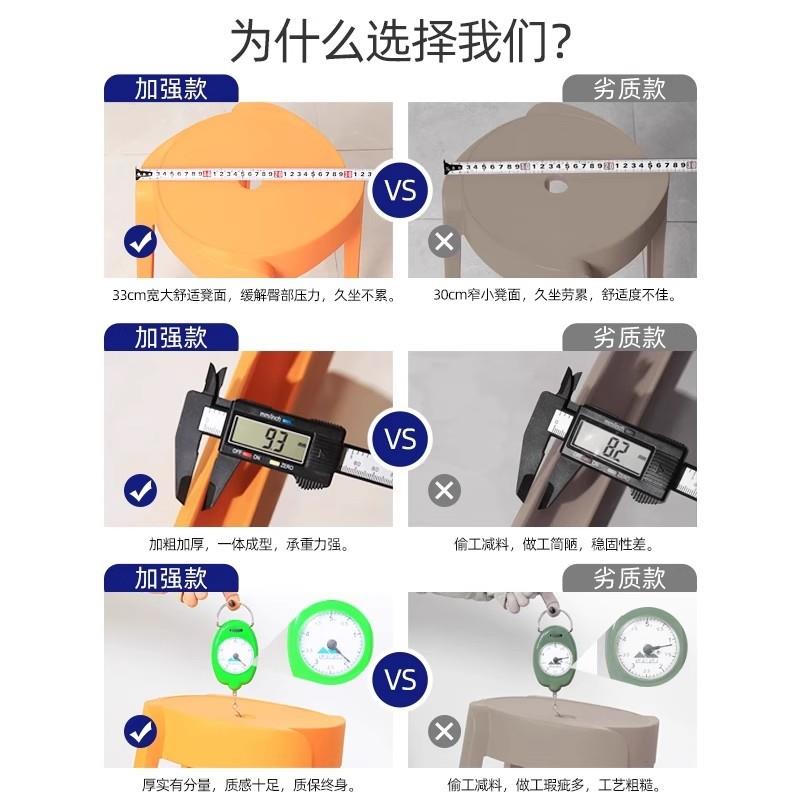 塑料凳子家用大人结实耐用特厚风车凳可叠放加厚板凳椅子现代简约