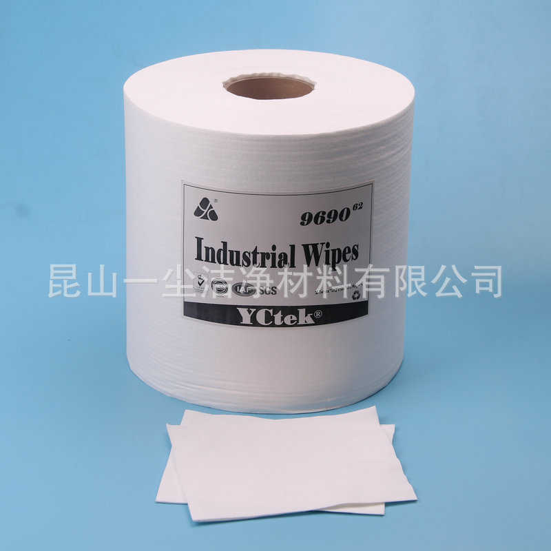 批发绿色9690-15大卷无尘纸车用清洁无纺布擦拭纸擦镜纸厂家定 制