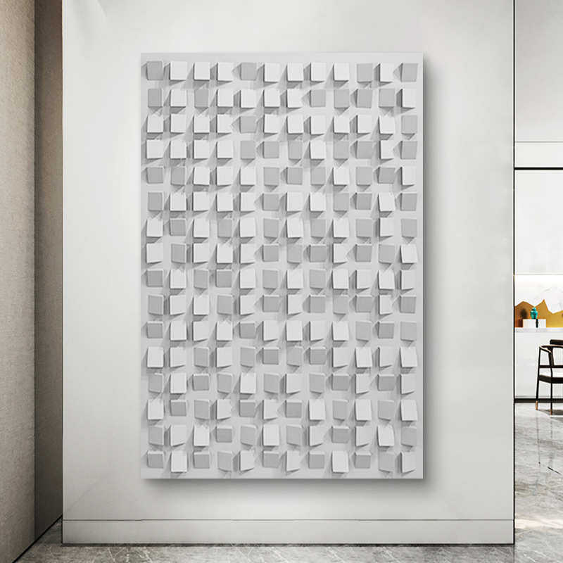 3D创意立体松木手绘上色壁画木头走廊挂画抽象竖版过道玄关装饰画