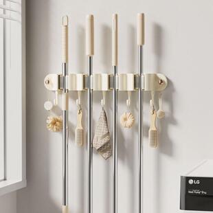 拖把夹壁挂浴室卫生间固定架拖把挂钩扫把挂架免打孔拖把架置物架