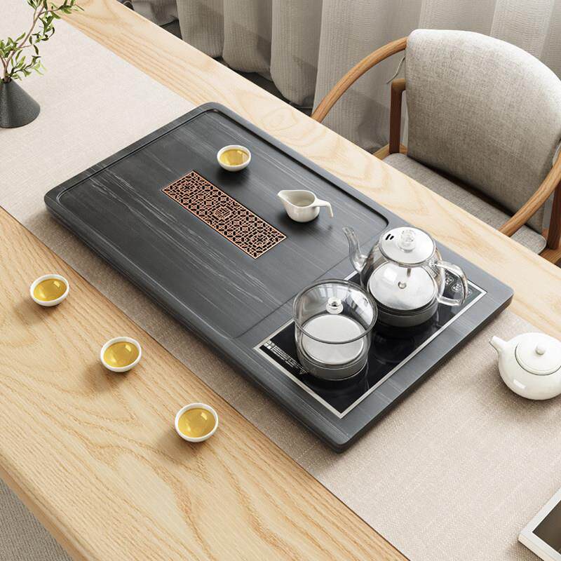 茶盘家用带电磁炉茶台烧水壶一体全自动上水茶具茶海套装2025新款