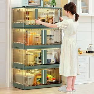 海兴免安装 衣柜收纳整理卧家用外双开门滑轮储物箱轻奢客厅折叠塑