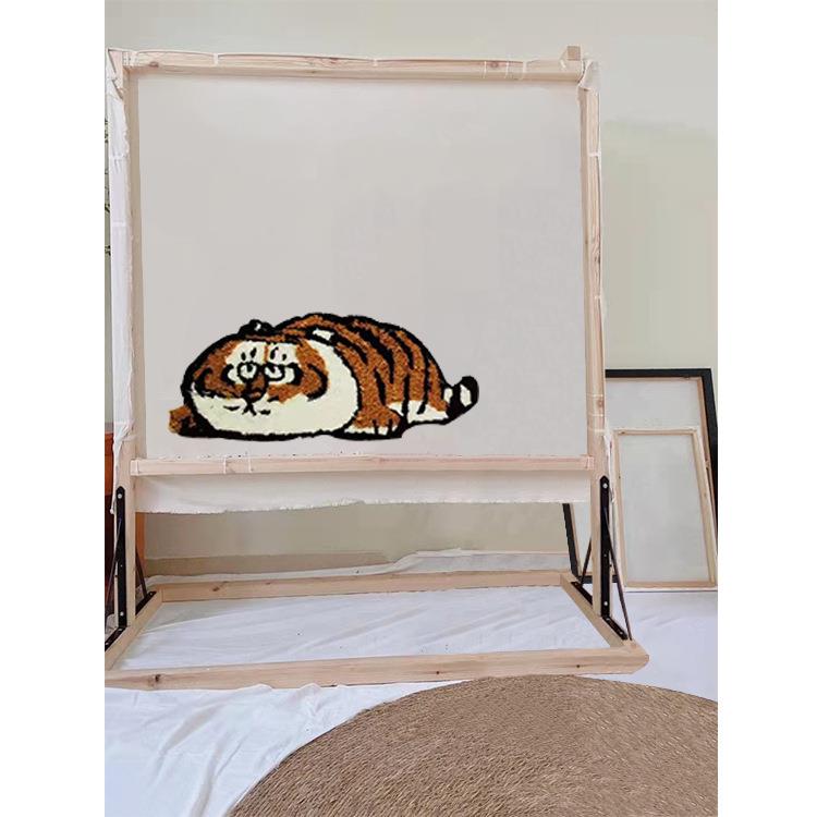 厂家直供tufting frame 簇绒架立架地毯架实木戳架松木框架脚架