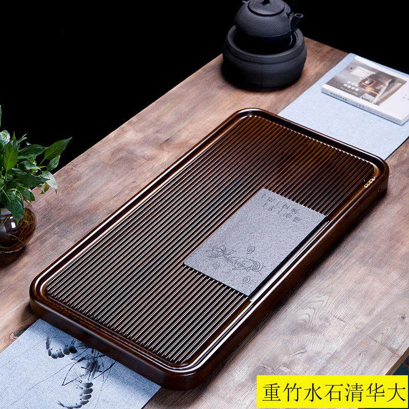 九竹重竹茶盘水石清华大功夫茶具整块竹子简约排水茶台家用茶海