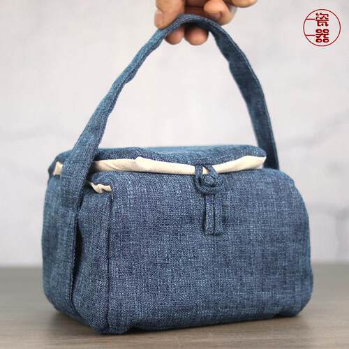 旅行茶具收纳包中式手提袋子可携式车载户外加厚防震自由移动首饰